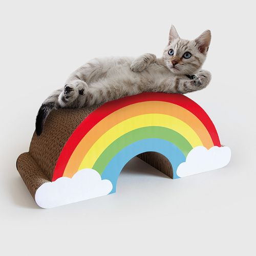 Cat rainbow scratcher