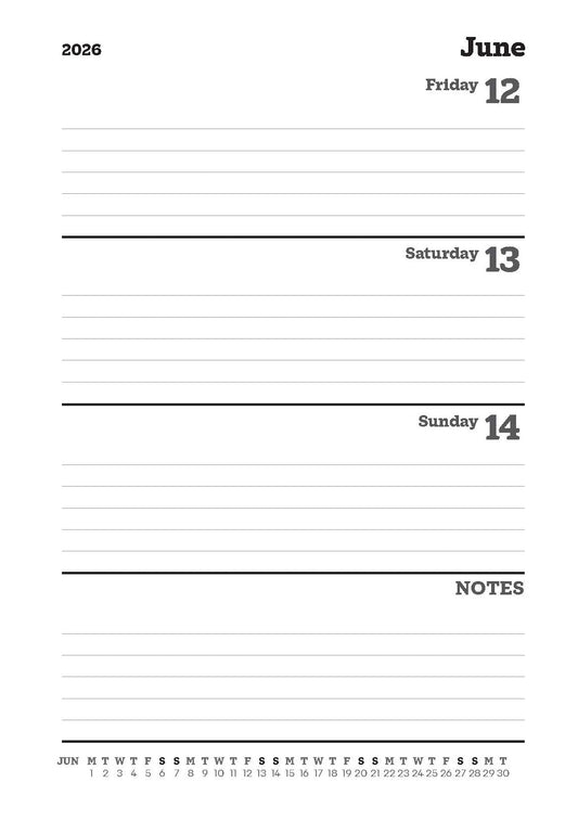 Cats Protection A5 diary 2026