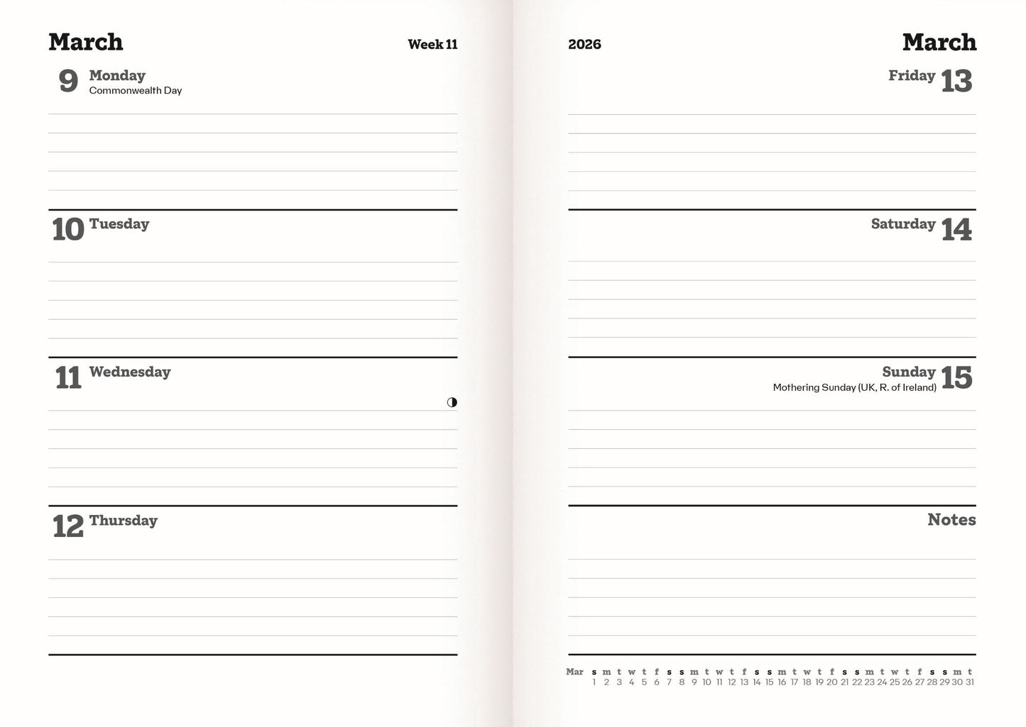 Cats Protection A5 diary 2026