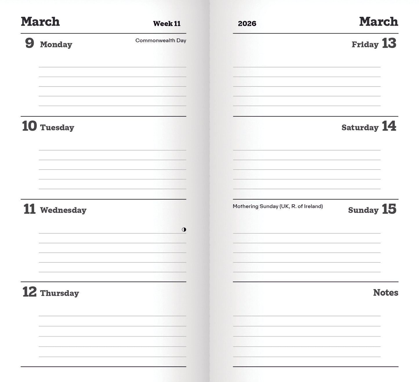 Cats Protection slim diary 2026