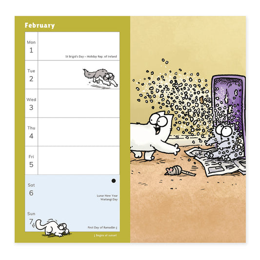 Simon's Cat slim diary 2027