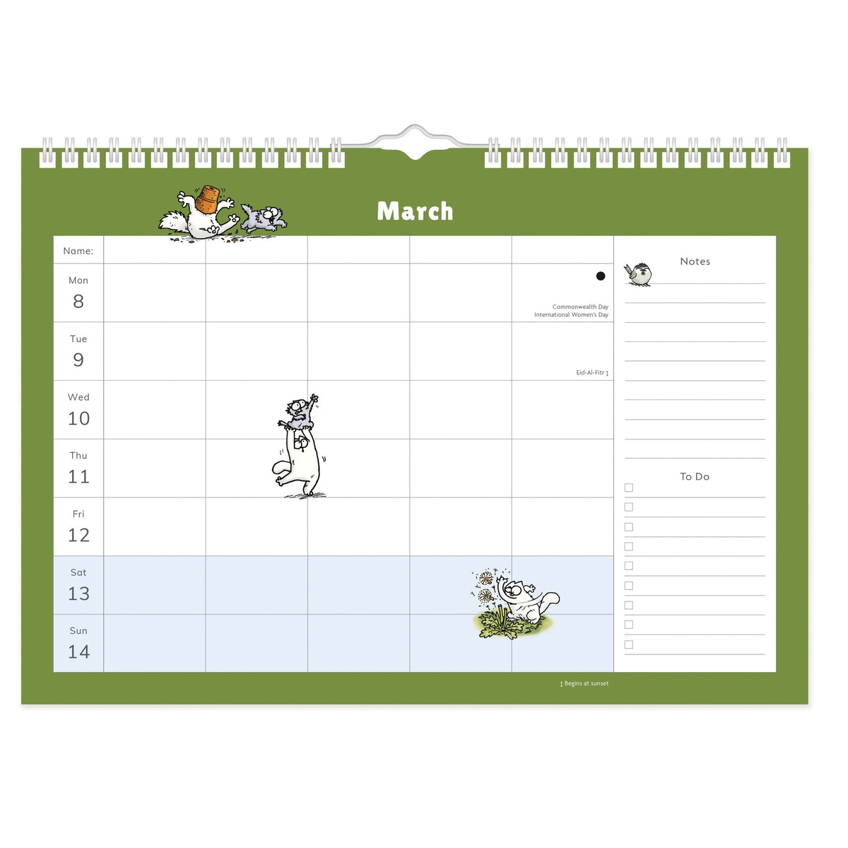 Simon's Cat family organiser 2027