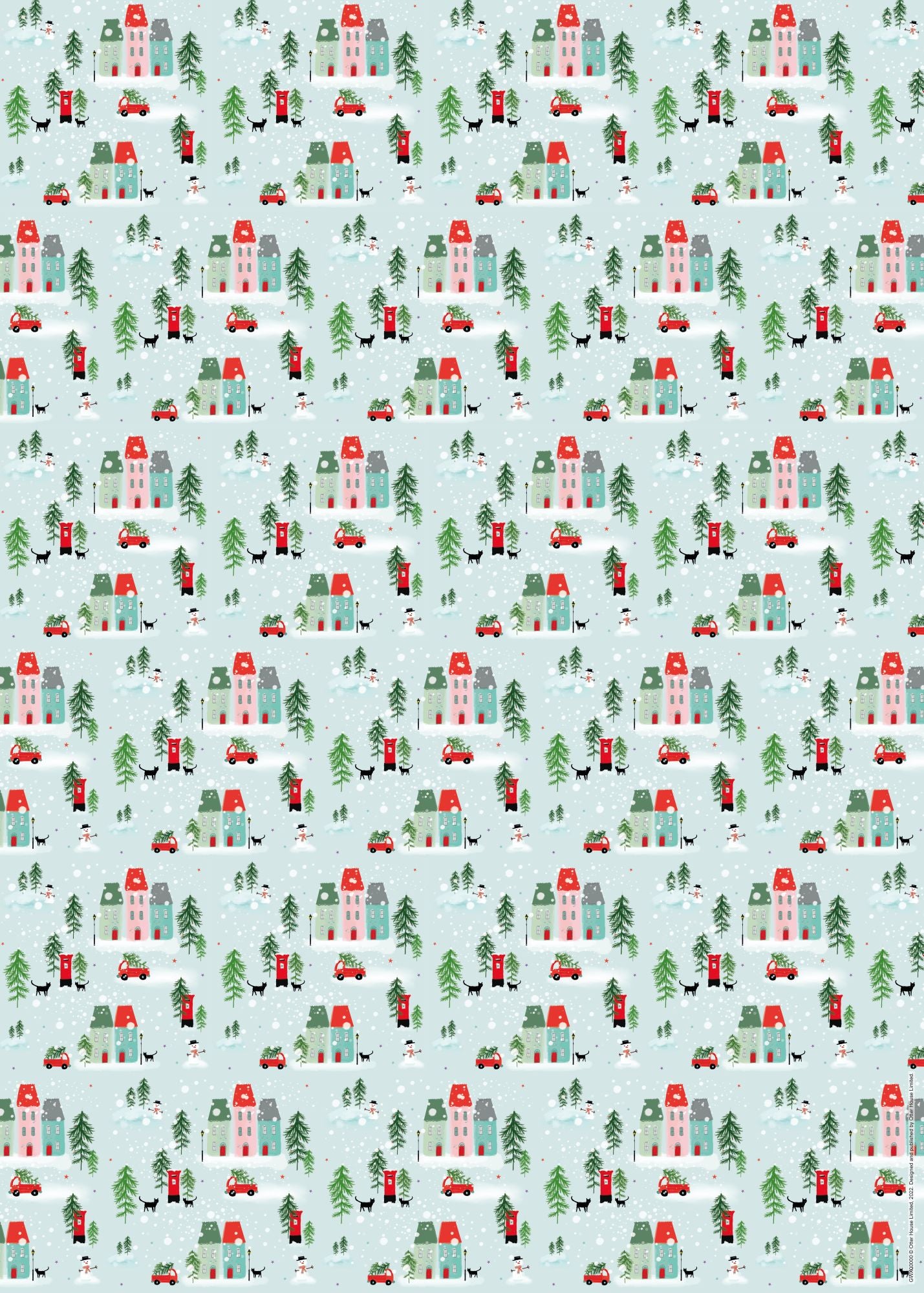 Christmas village wrap and tags