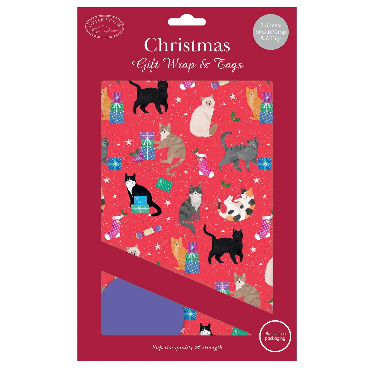 Happy catmas wrap and tags