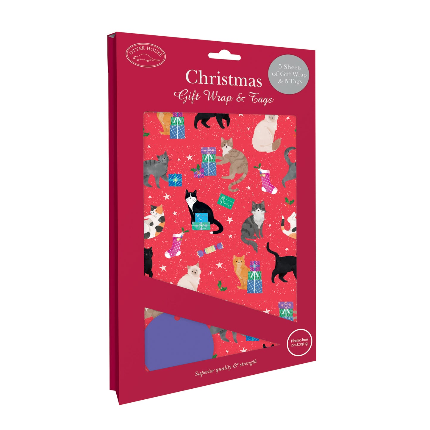 Happy catmas wrap and tags