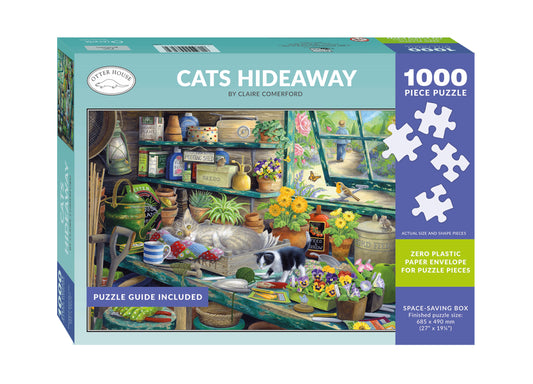 Cats hideaway 1000 piece jigsaw