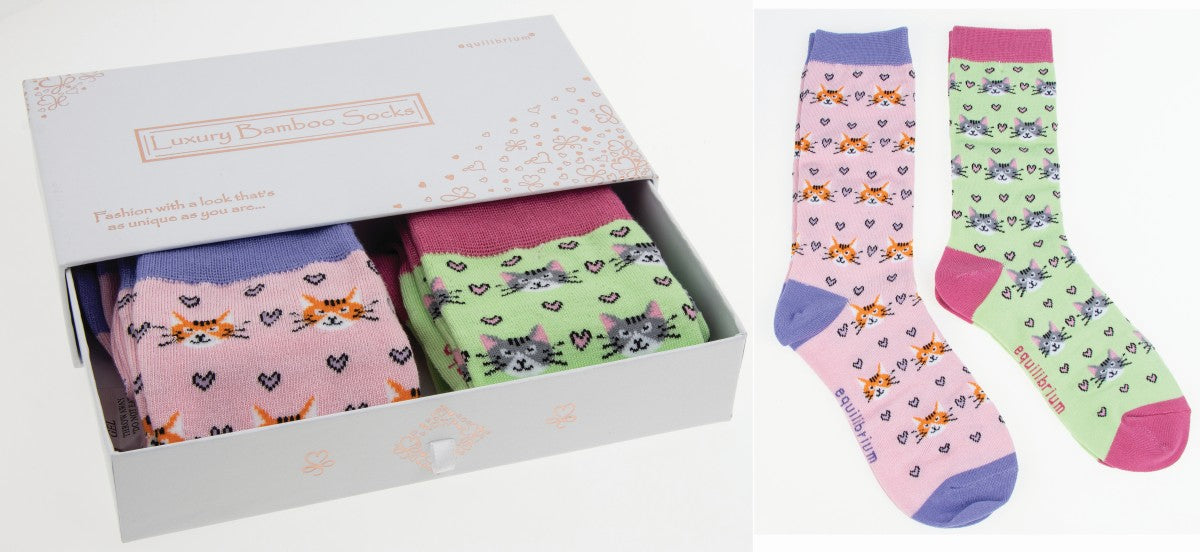 Kitty cats socks gift box
