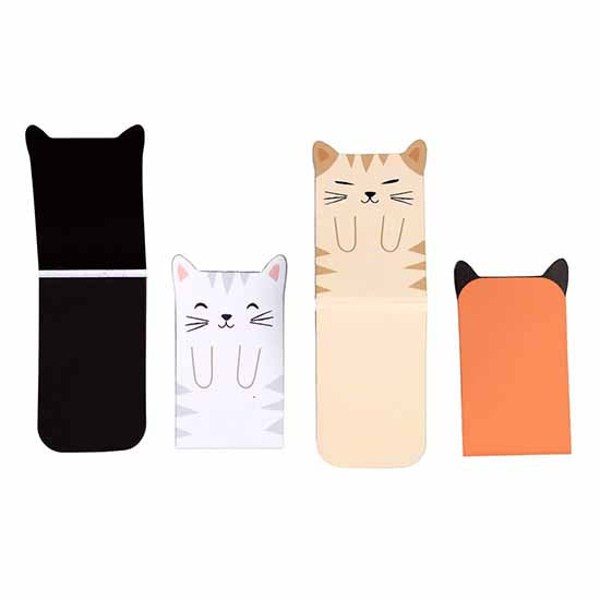 Nine Lives magnetic cat bookmarks (set of four)