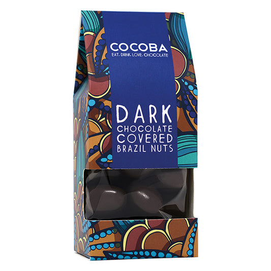 Dark chocolate coated Brazil nuts