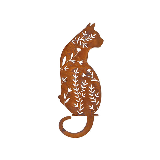 Garden fence cat decoration