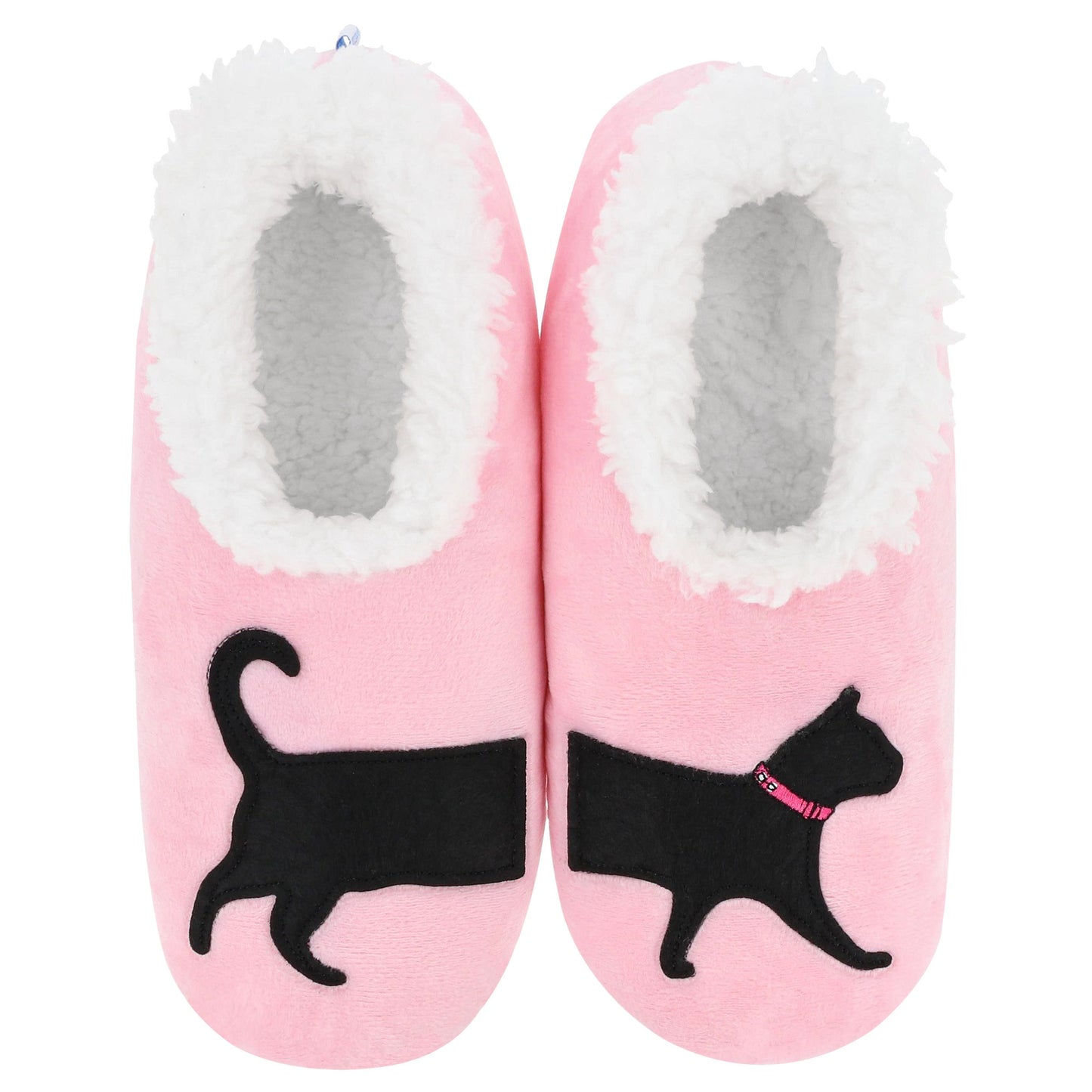 Snoozies black cat slippers