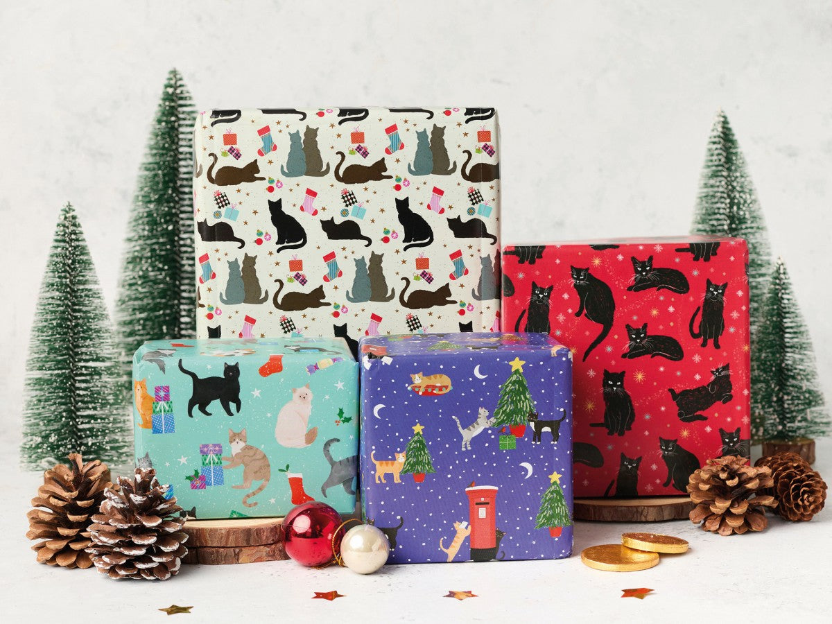 Cat Christmas bumper wrap pack