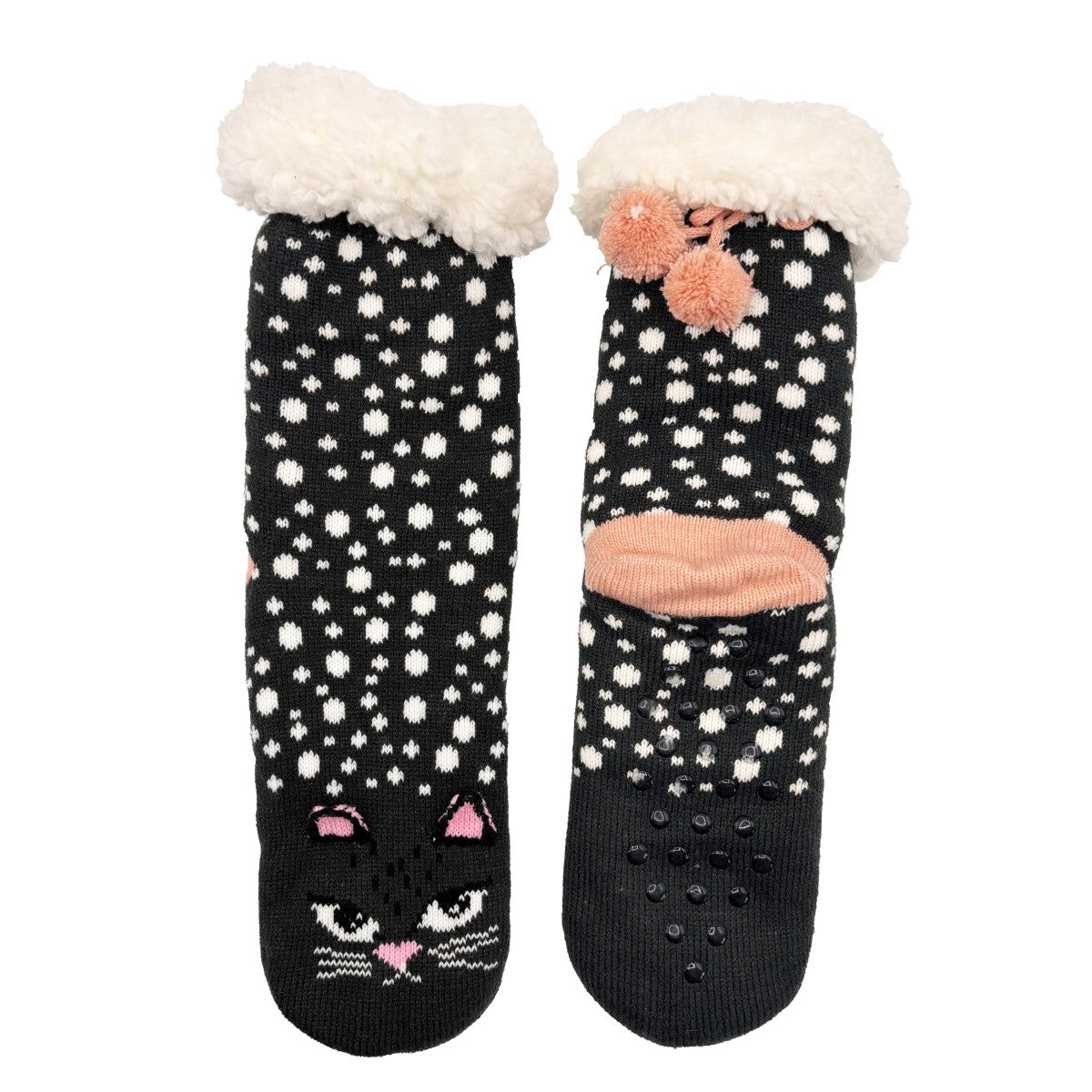 Cat face slipper socks