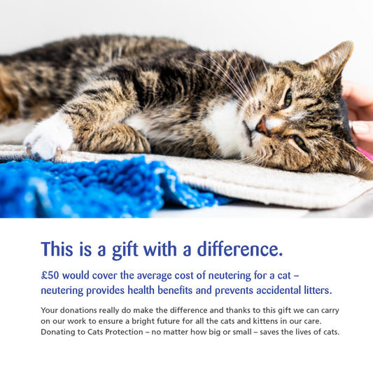 Cats Protection charity gift card £50