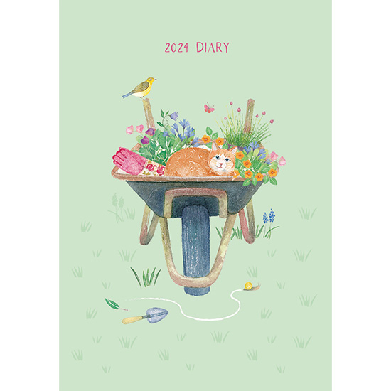 Garden cat a6 diary 2024