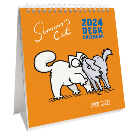 Simon's cat easel desk calendar 2024
