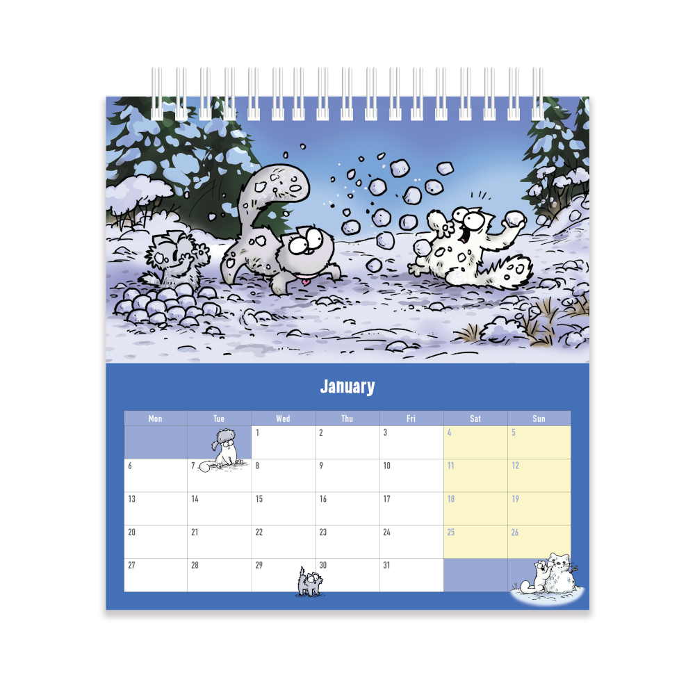 Simon's Cat easel desk calendar 2025