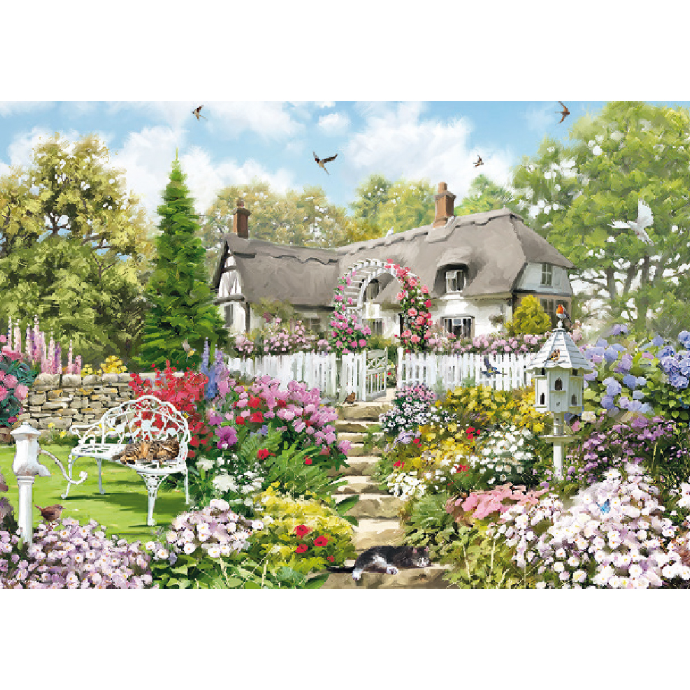 Country cottage cats jigsaw 1000 piece
