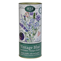 Bees Seed Shaker Vintage Blue