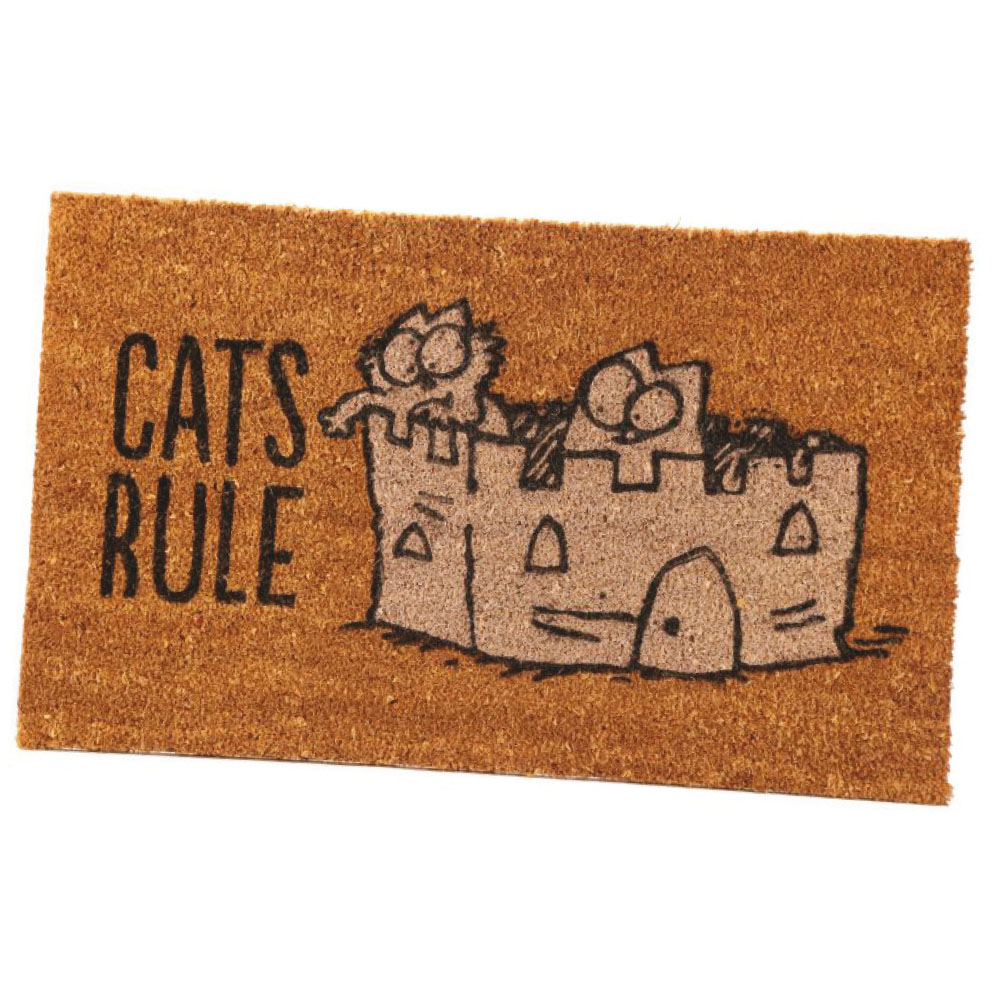 Simon's cat coir mat - cats rule