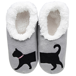 Black Cat Snoozies Slippers