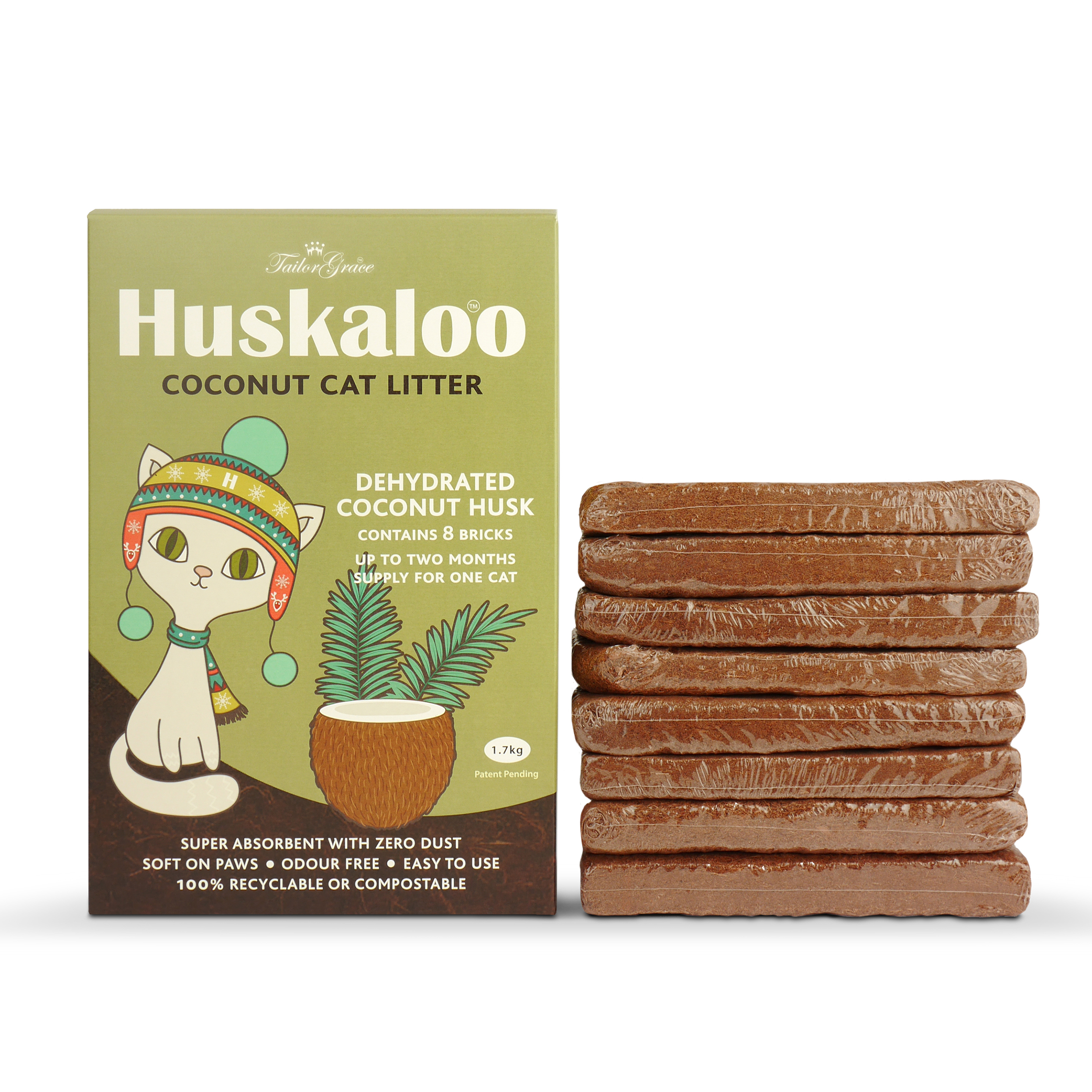 Huskaloo coconut cat litter