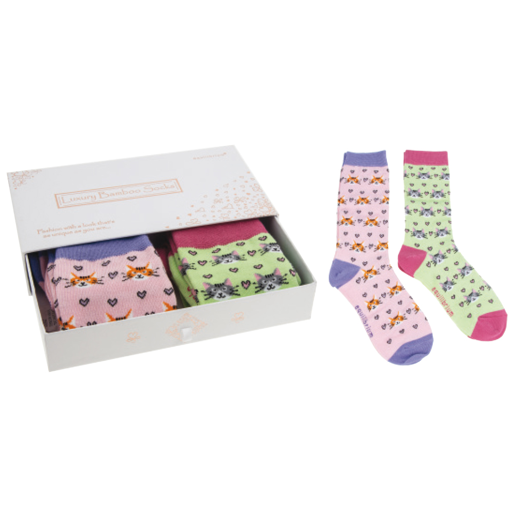 Kitty cats socks gift box