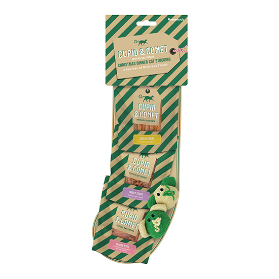 Christmas dinner cat stocking