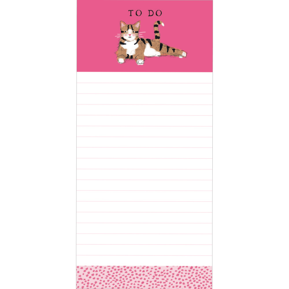 Cats Protection magnetic memo pad - tabby cat lying