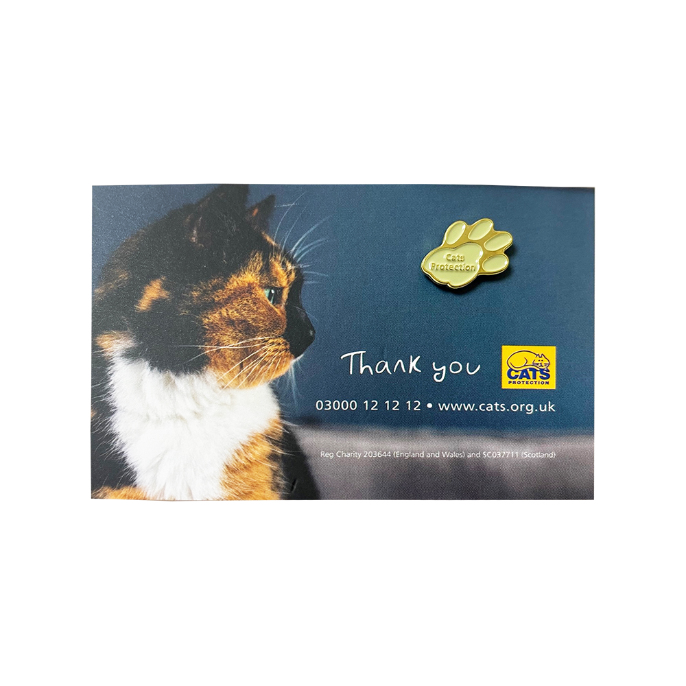 Cats protection paw print badge - (pack of 10) 
