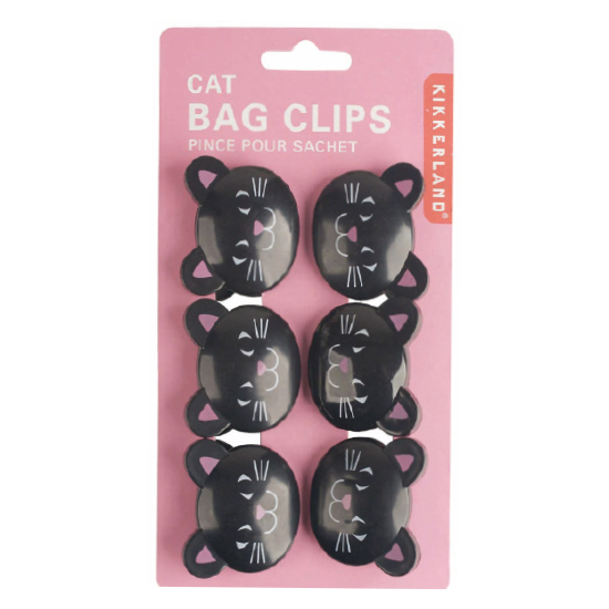 Black cats bag clips