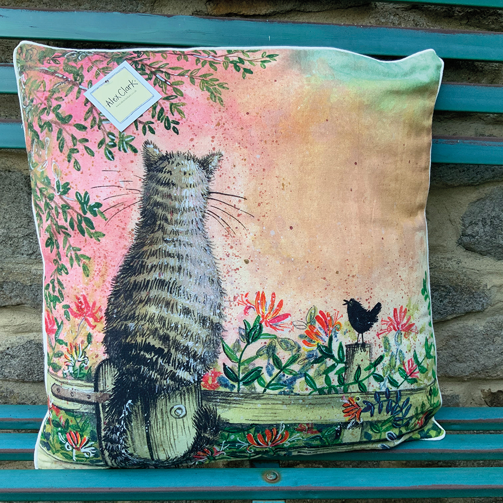 Honeysuckle cat cushion