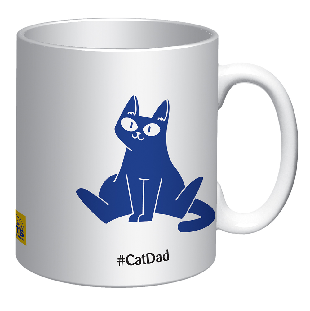 Cat dad mug - blue