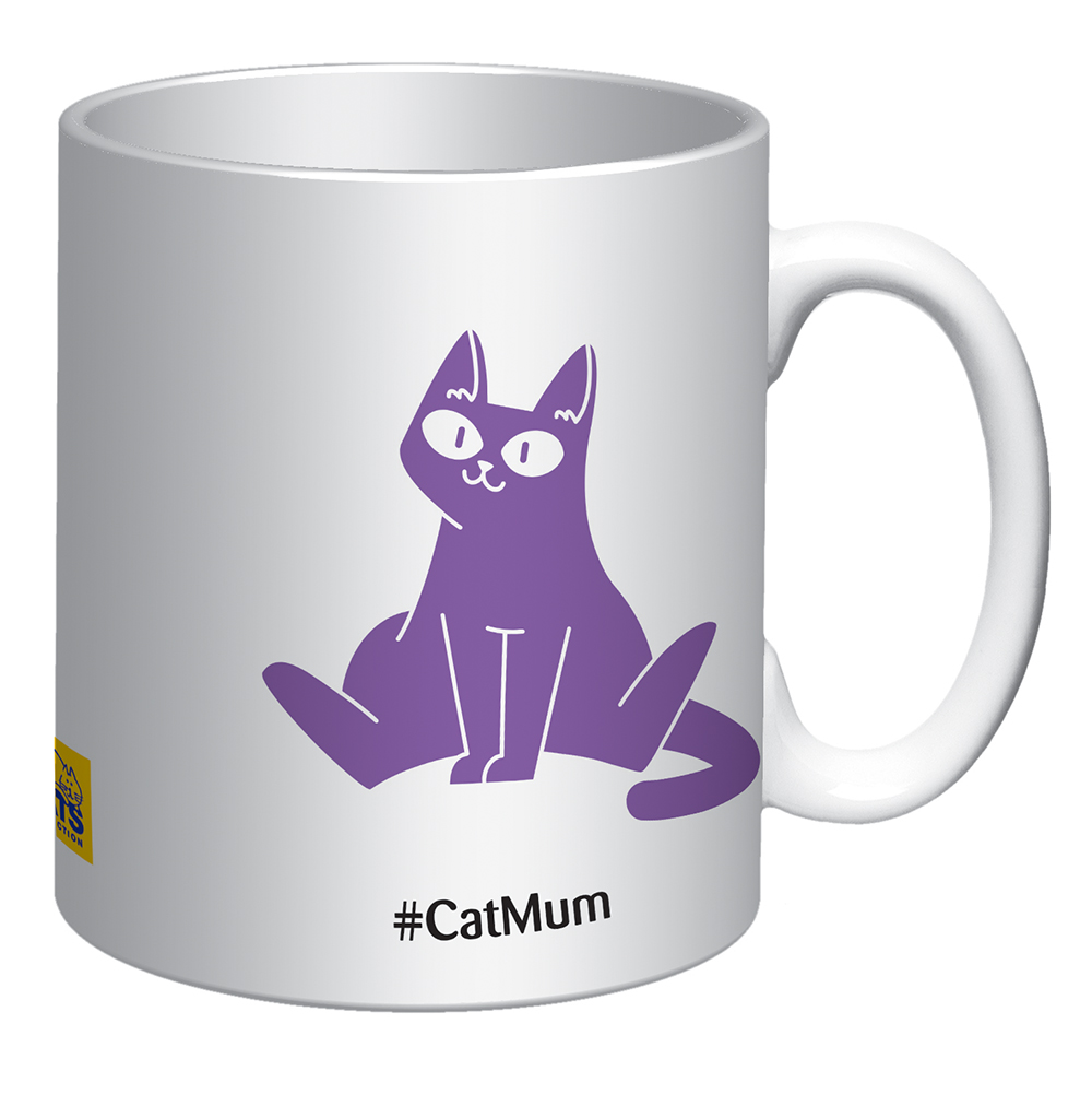 Cat mum mug - purple