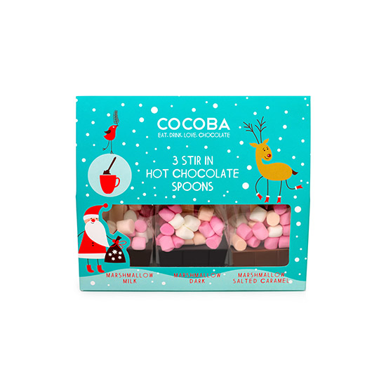 Stir in hot chocolate spoons