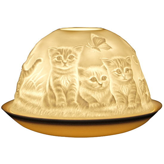 Nordic lights candle shade  - kittens 