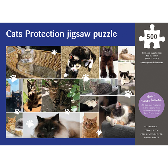 Cats Protection rehomed cats jigsaw 500 piece