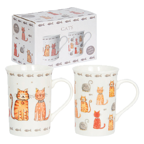 Faithful friends cat mug set of 2