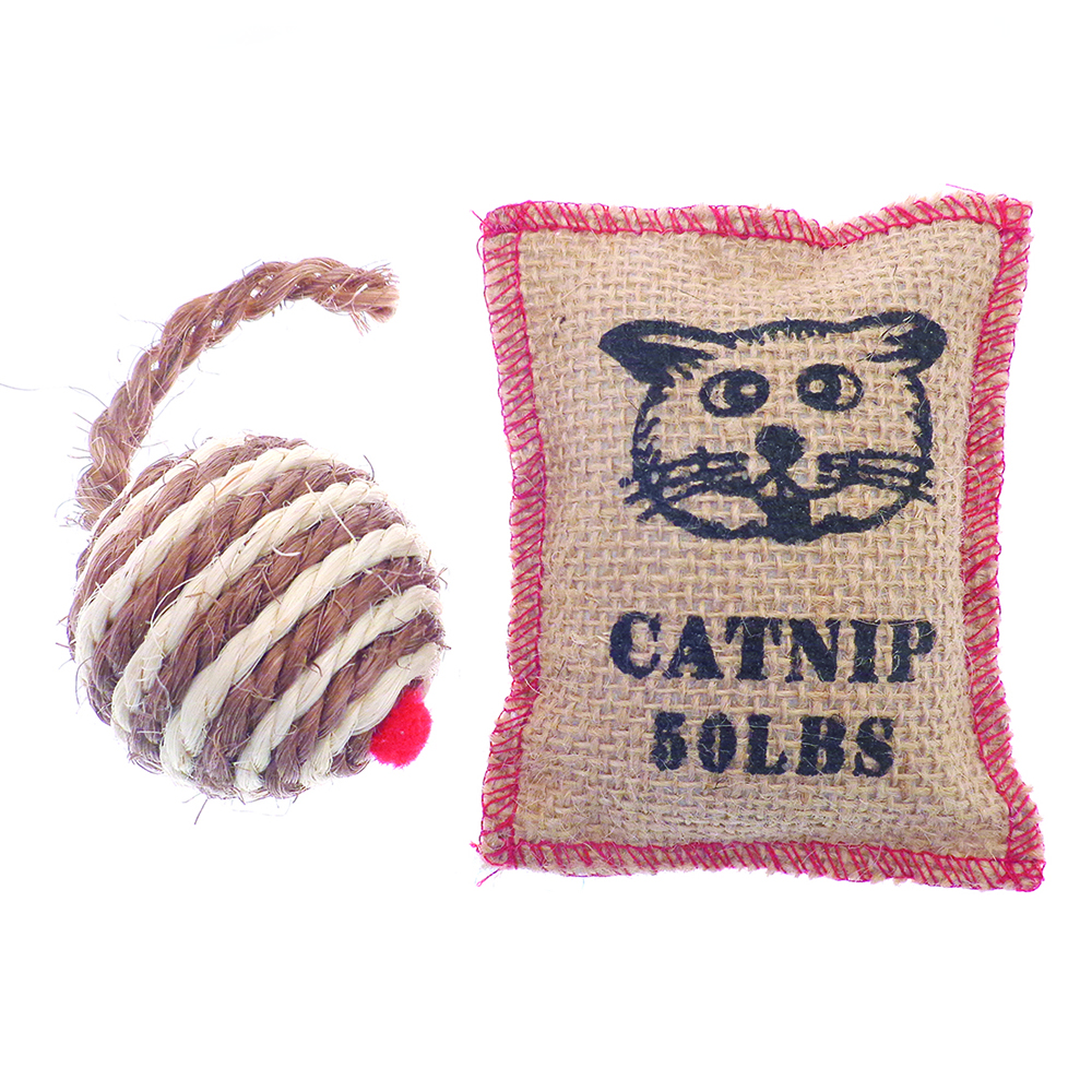 Catnip toys sisal ball (2)