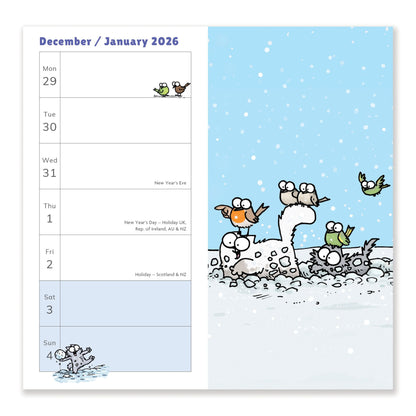 Simon's Cat slim diary 2026