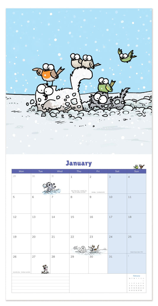 Simon's Cat wall calendar 2026