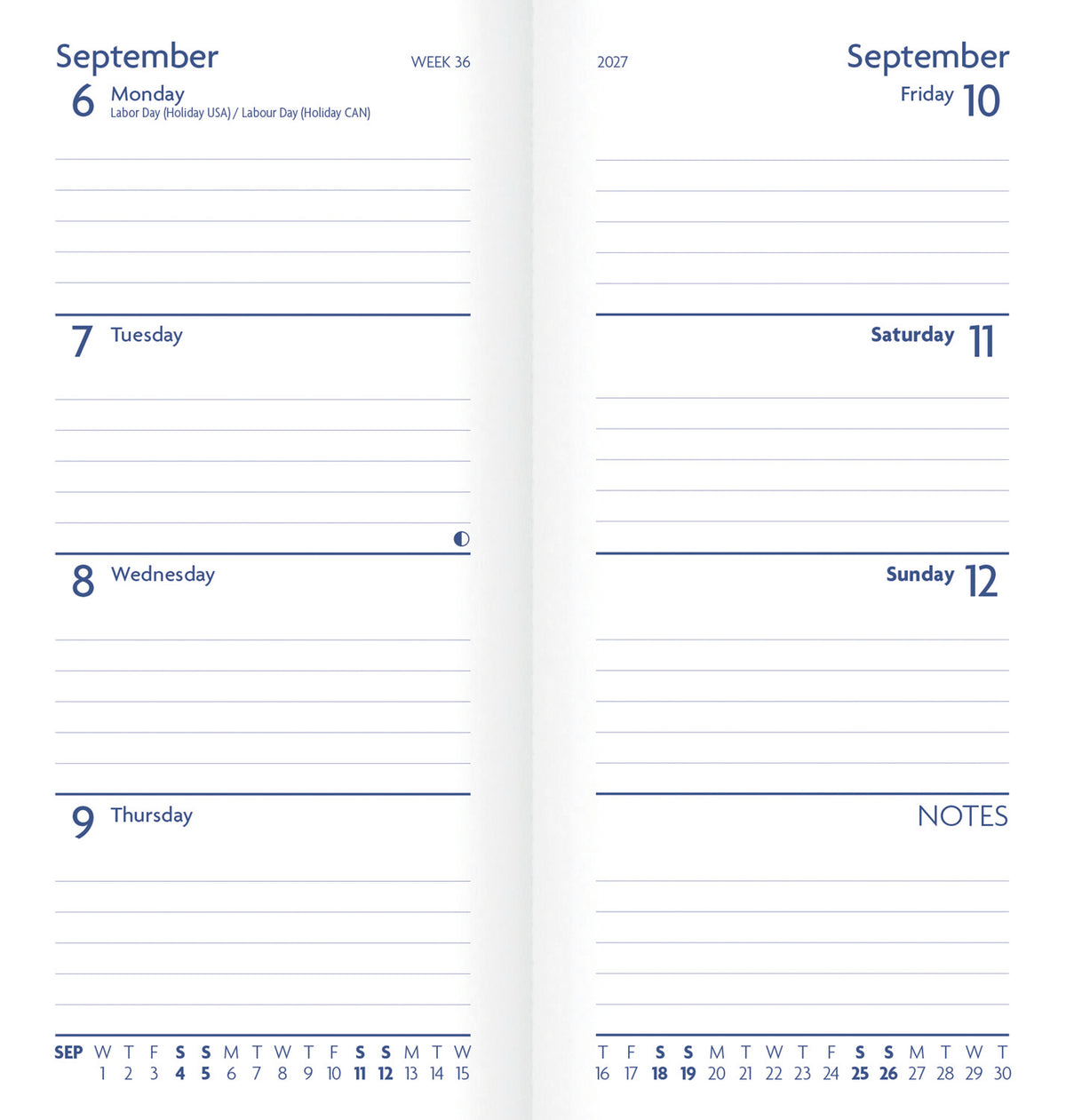 Cat lover's slim pocket diary 2027
