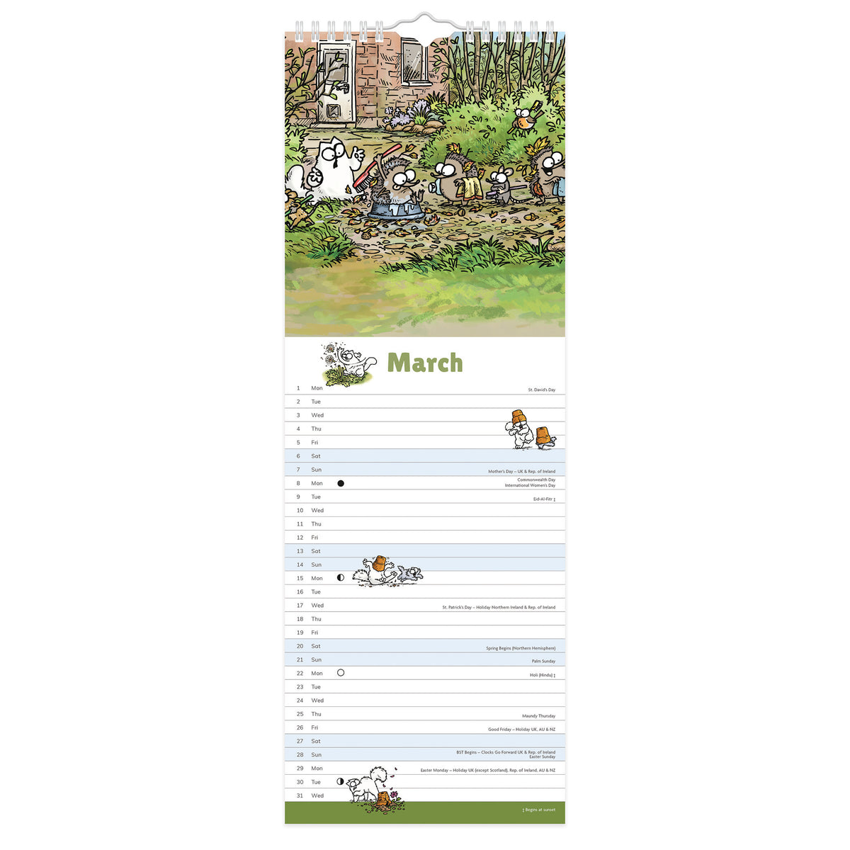Simon's Cat slim calendar 2027