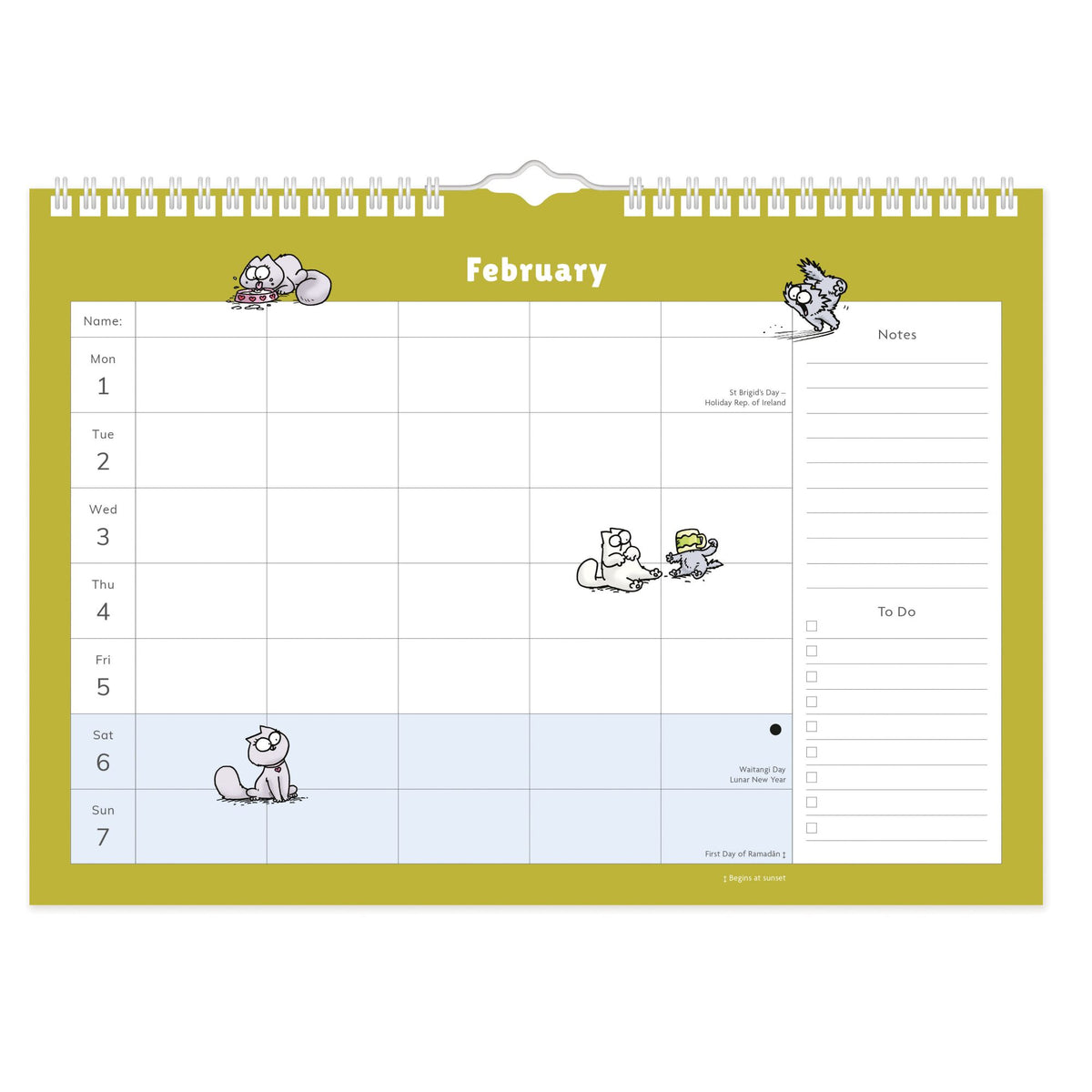 Simon's Cat family organiser 2027