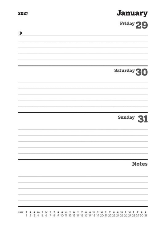 Cats Protection A5 diary 2027