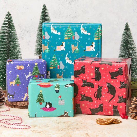 Bumper Christmas cat wrap pack