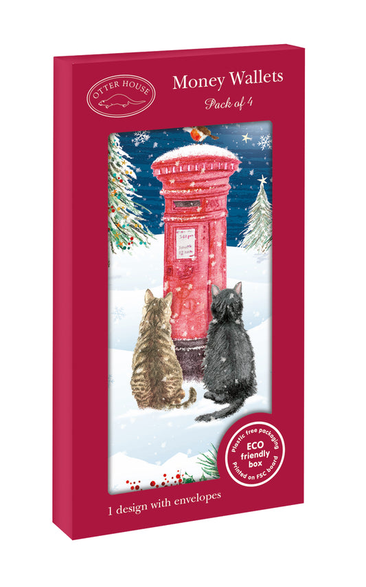 Christmas post cats money wallets