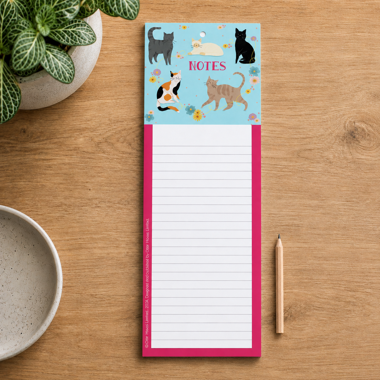 Cats magnetic memo pad
