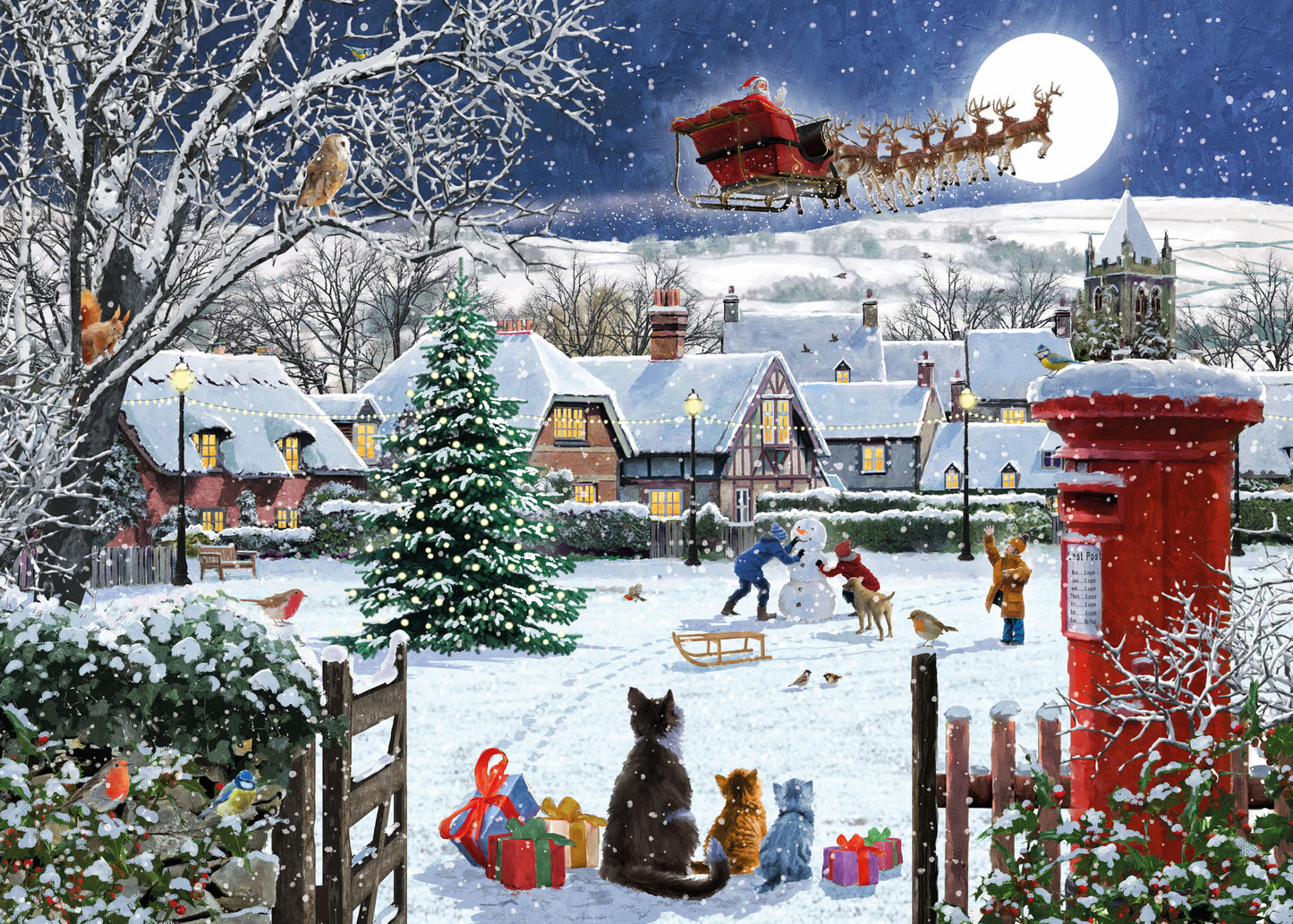 Santa's visit 1000 piece jigsaw