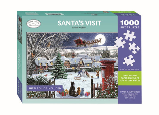 Santa's visit 1000 piece jigsaw